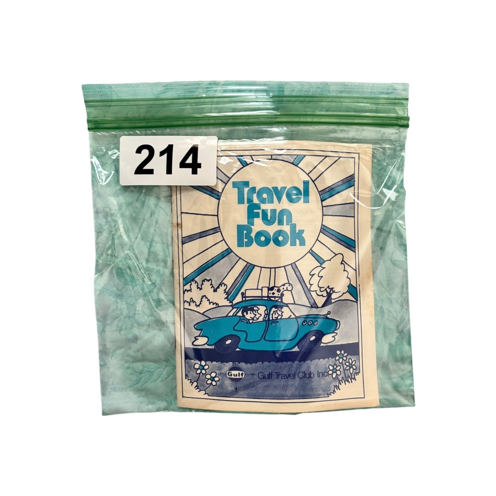 Gulf Travel Fun Book Kids OS Blue Good Vintage Road Trip Activity Game Ephemera - Picture 8 of 8